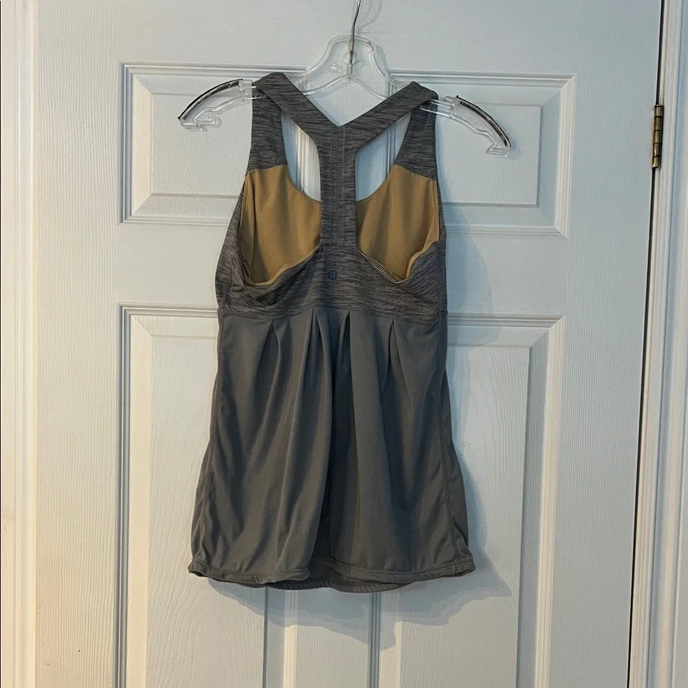 Lululemon Athletica Gray Racerback Tank Top - Picture 2 of 5